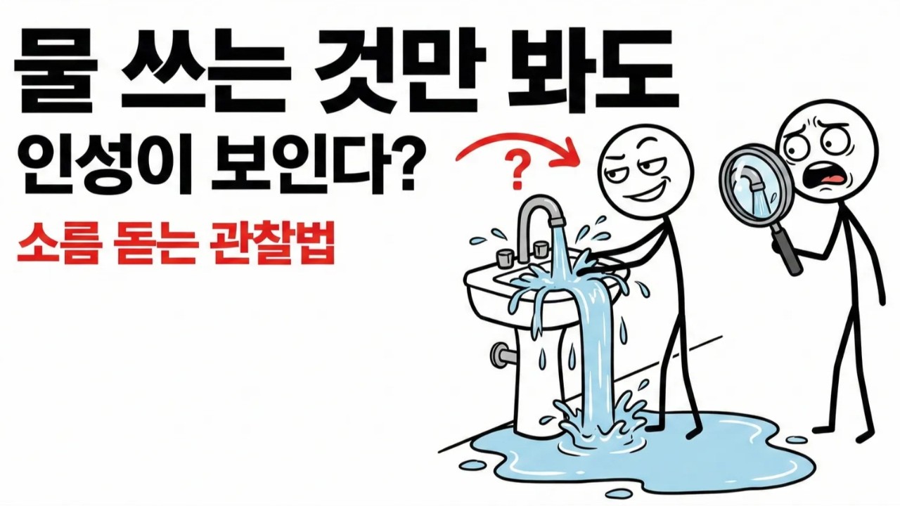 물 쓰는 것만 봐도 인성이 보인다?!