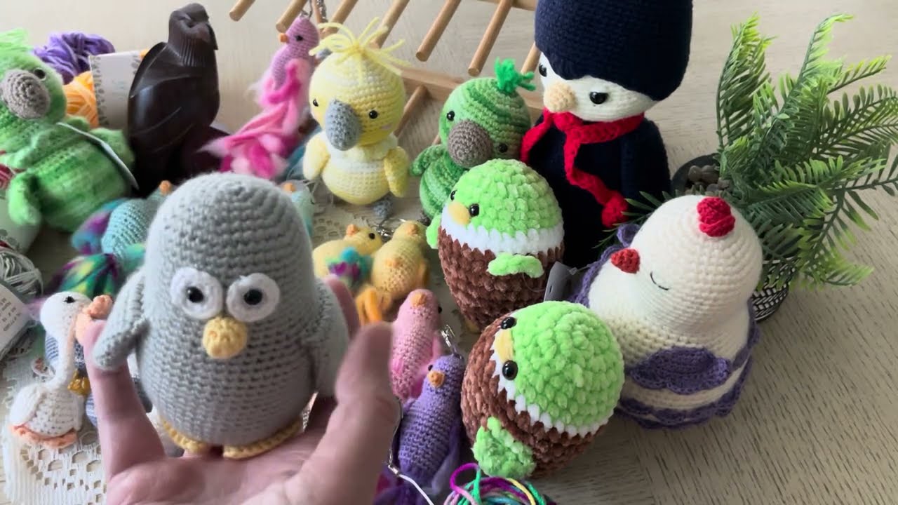 Вязаные игрушки не из плюшки-4. Обзор готовых работ. Птички-невилички…и не только.