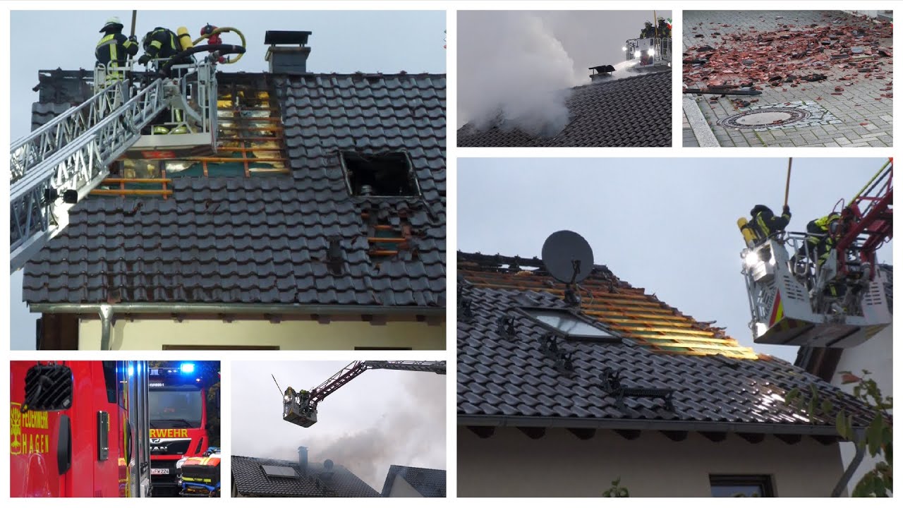 2025 10 12  🔥 Dachstuhlbrand in Hagen-Boele – Einfamilienhaus in Flammen, Bewohner verletzt 🚒