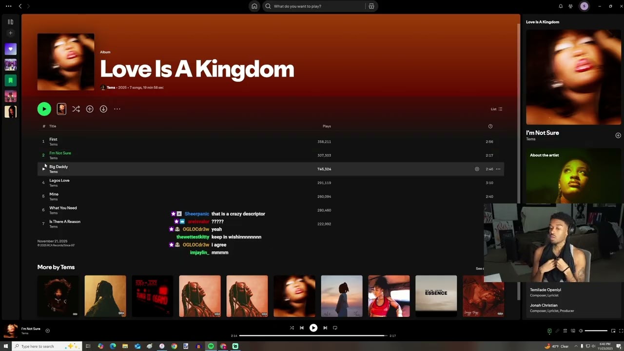 Shawn Cee reacts to Tems Love Is A Kingdom EP