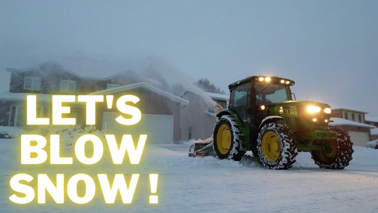 Residential Snow Blowing with a 2022 John Deere 6110 M