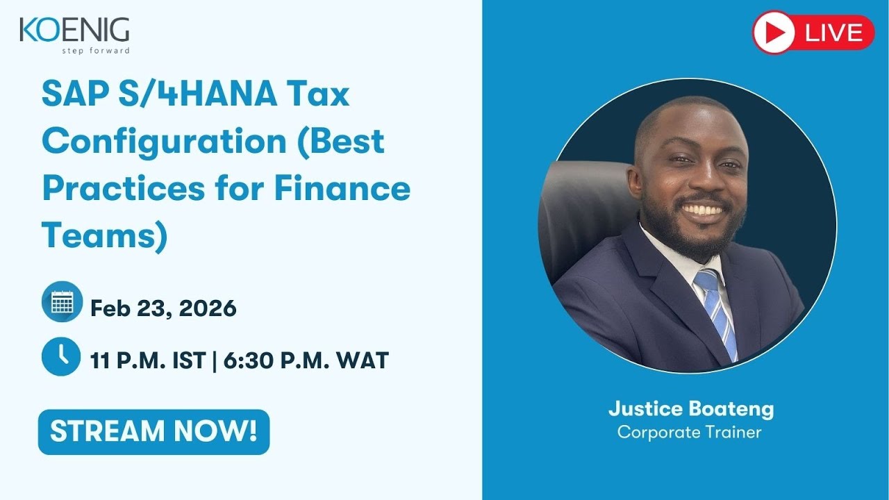 SAP S/4HANA Tax Configuration (Best Practices for Finance Teams)