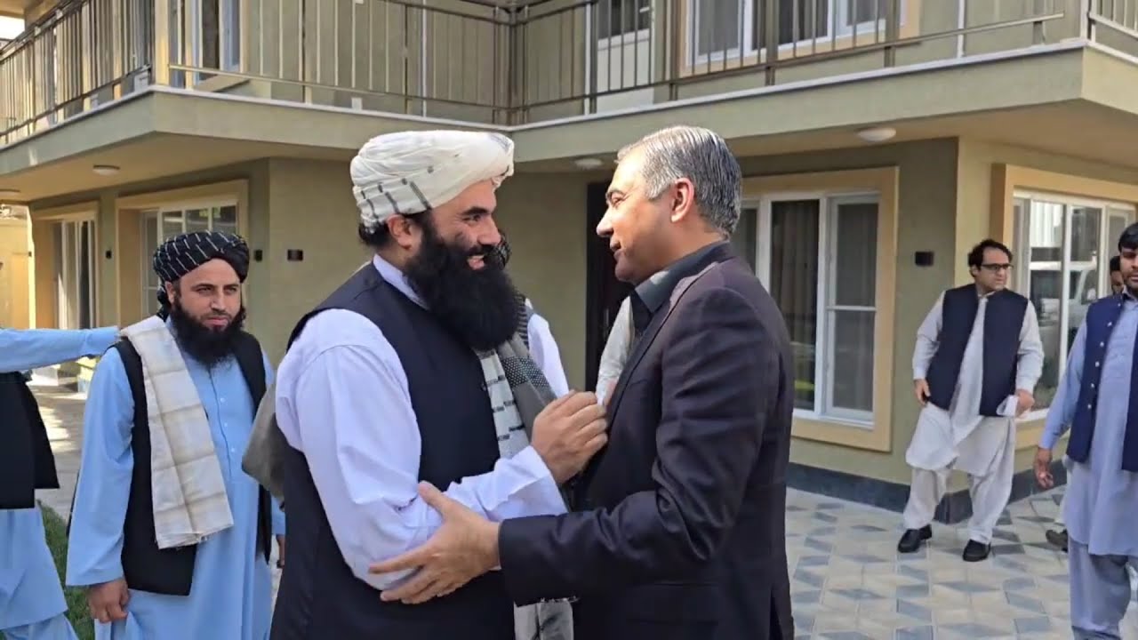 Interior Minister Mohsin Naqvi meets his Afghan counterpart Sirajuddin Haqqani in Kabul.