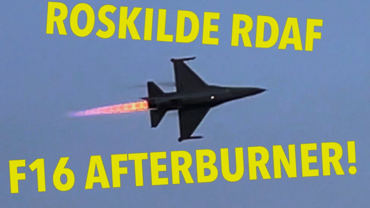 Awesome F16 Fighting Falcon Evening Afterburner Display Royal Danish Air Force Roskilde Airshow 2023