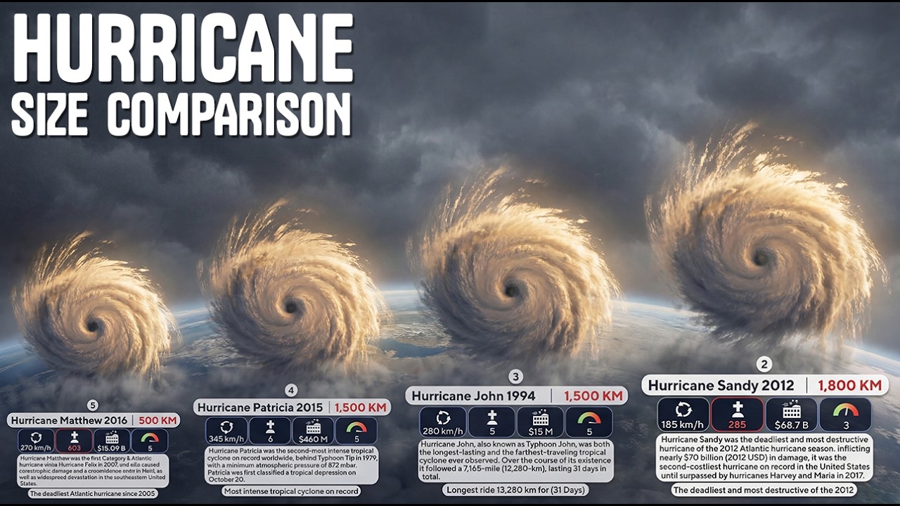 Hurricane Size Comparison