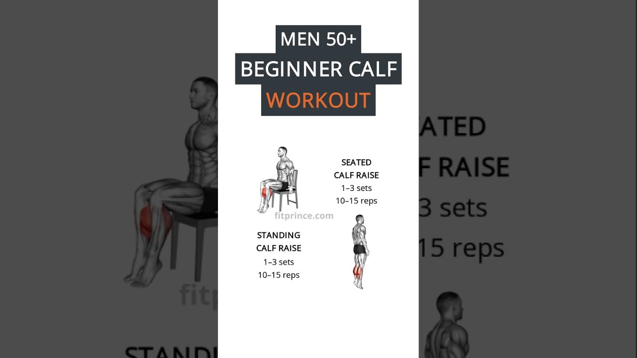 Beginner Calf Workout for Men Over 50 (Bodyweight Seated and Standing Calf Raises)