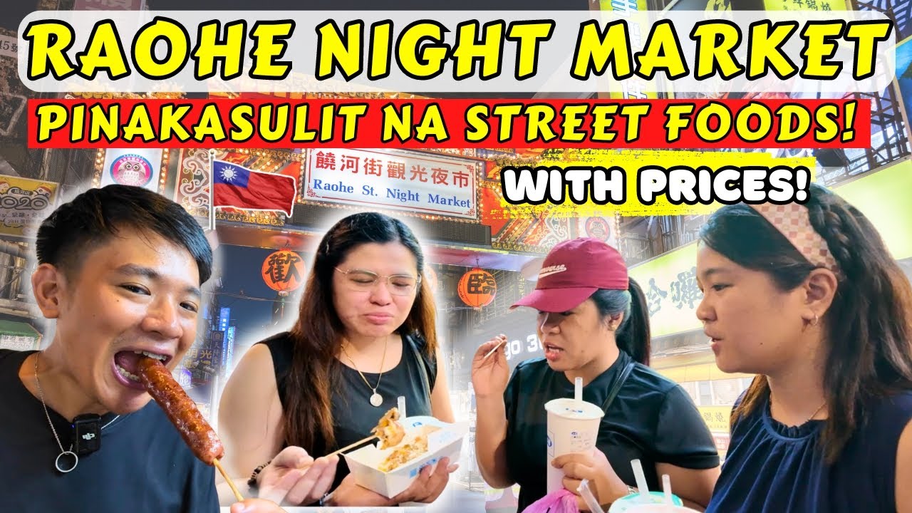TAIWAN 2025: The BEST NIGHT MARKET in TAIWAN🇹🇼 RAOHE Night Market Food Trip (PRICES INCLUDED) 😍