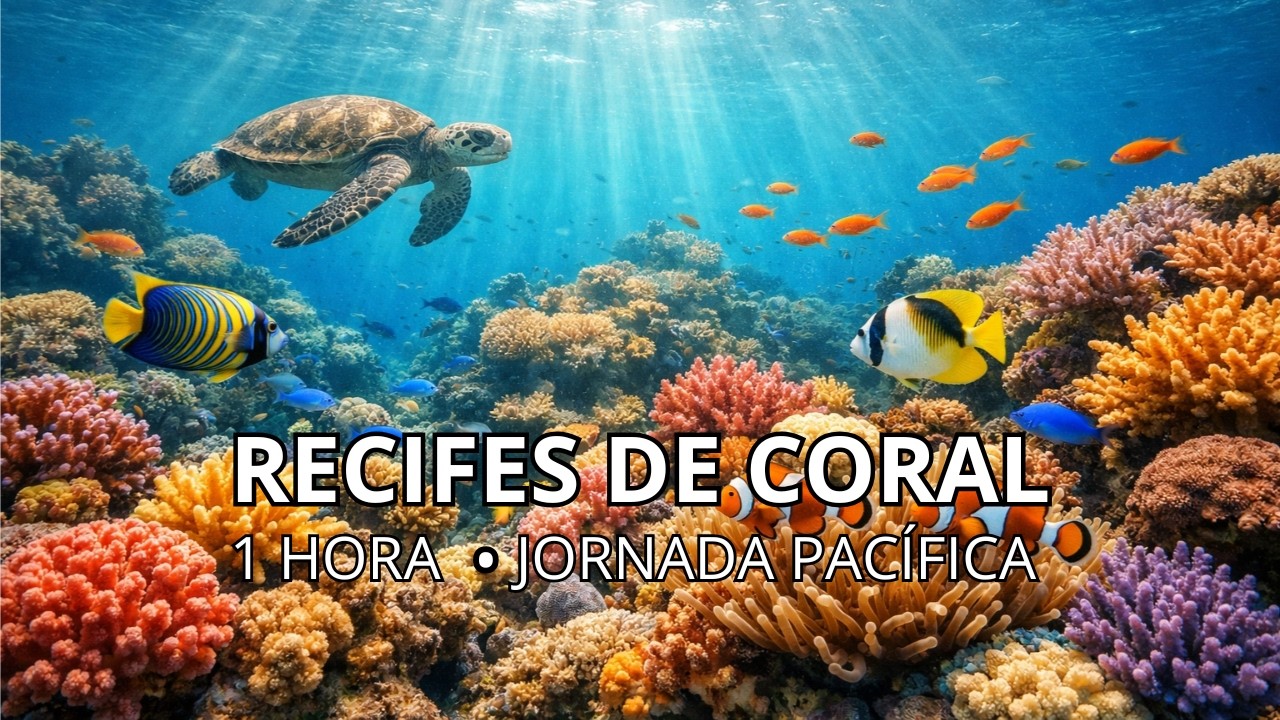 1 HORA 🐠 Recifes de Coral para Relaxar e Dormir | Jornada Pacífica no Fundo do Mar
