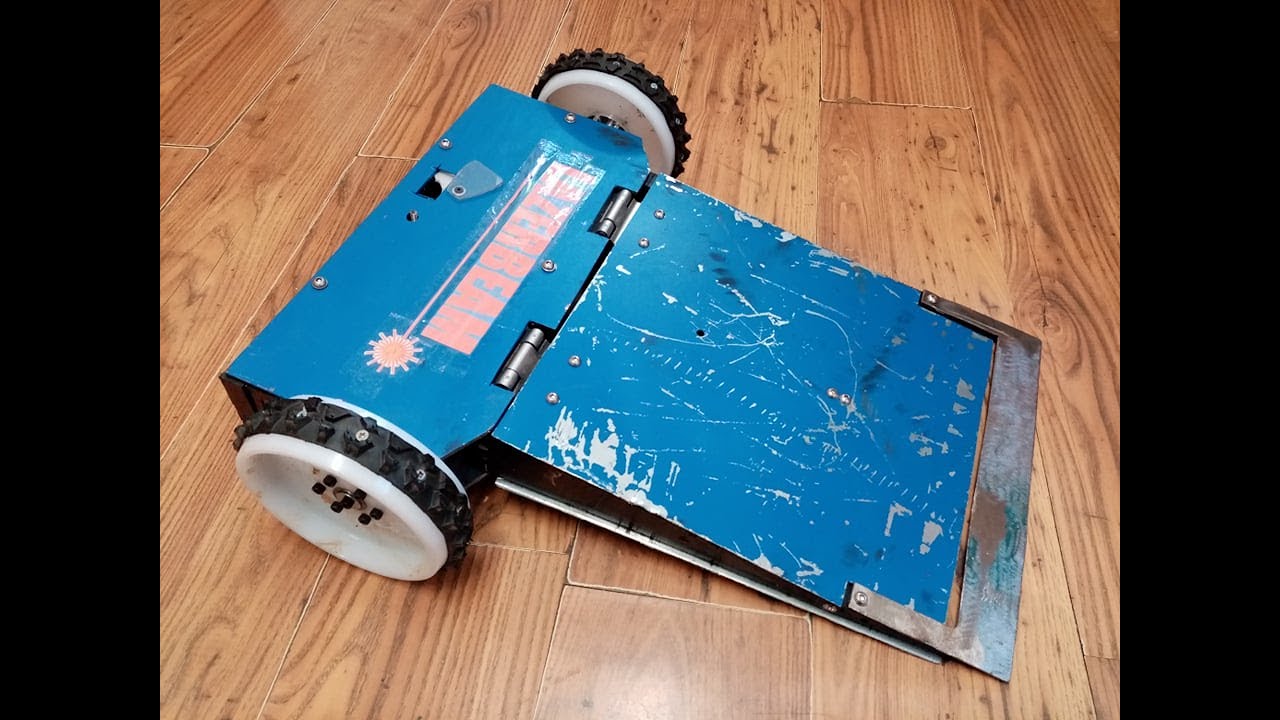Look inside Lazerbeam, Featherweight combat robot.