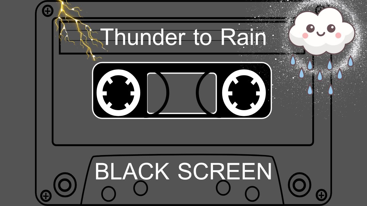 Thunder to Rain | Black Screen | 3 Hours 49 Minutes