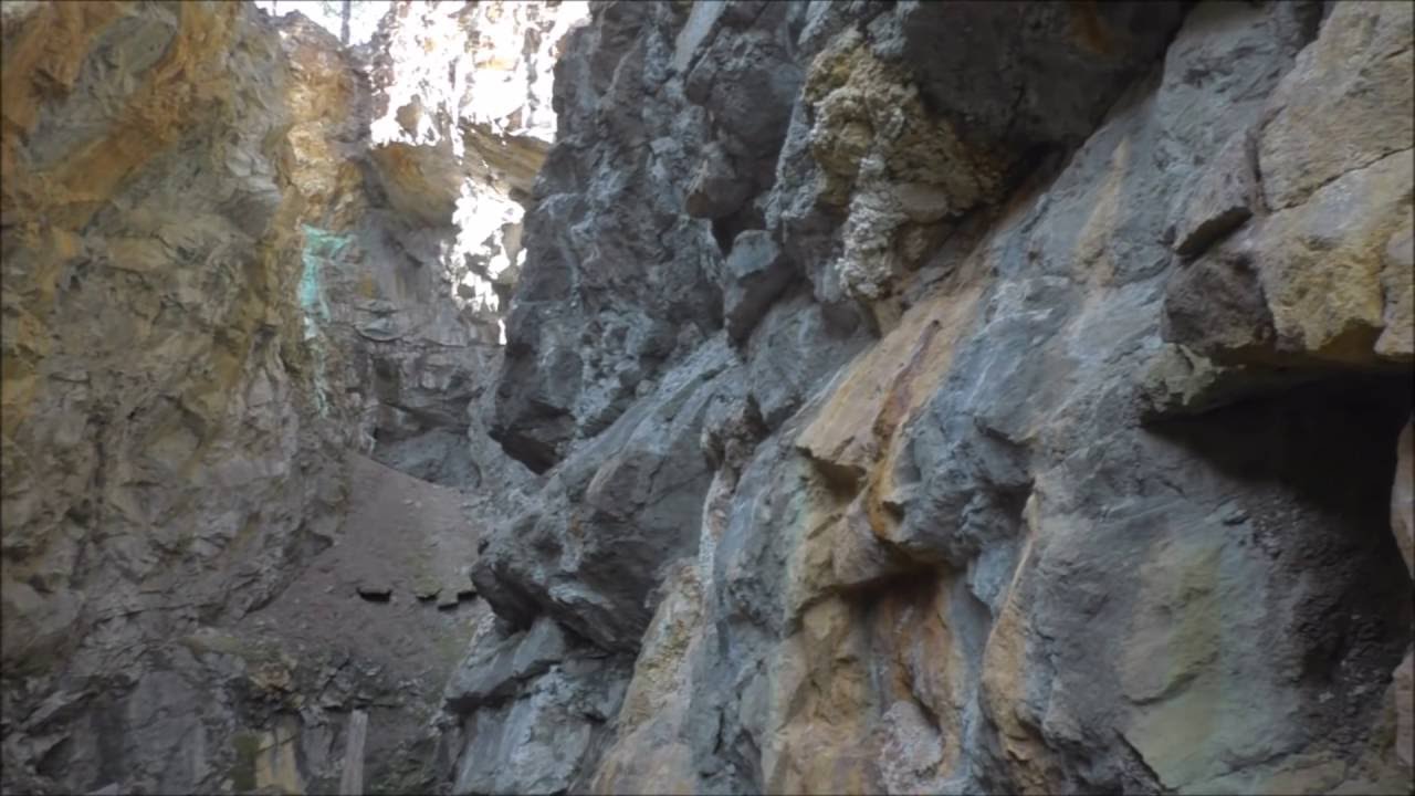 #15 Emma mine. Deep, steep and wet we use ropes to climb way down to the bottom.