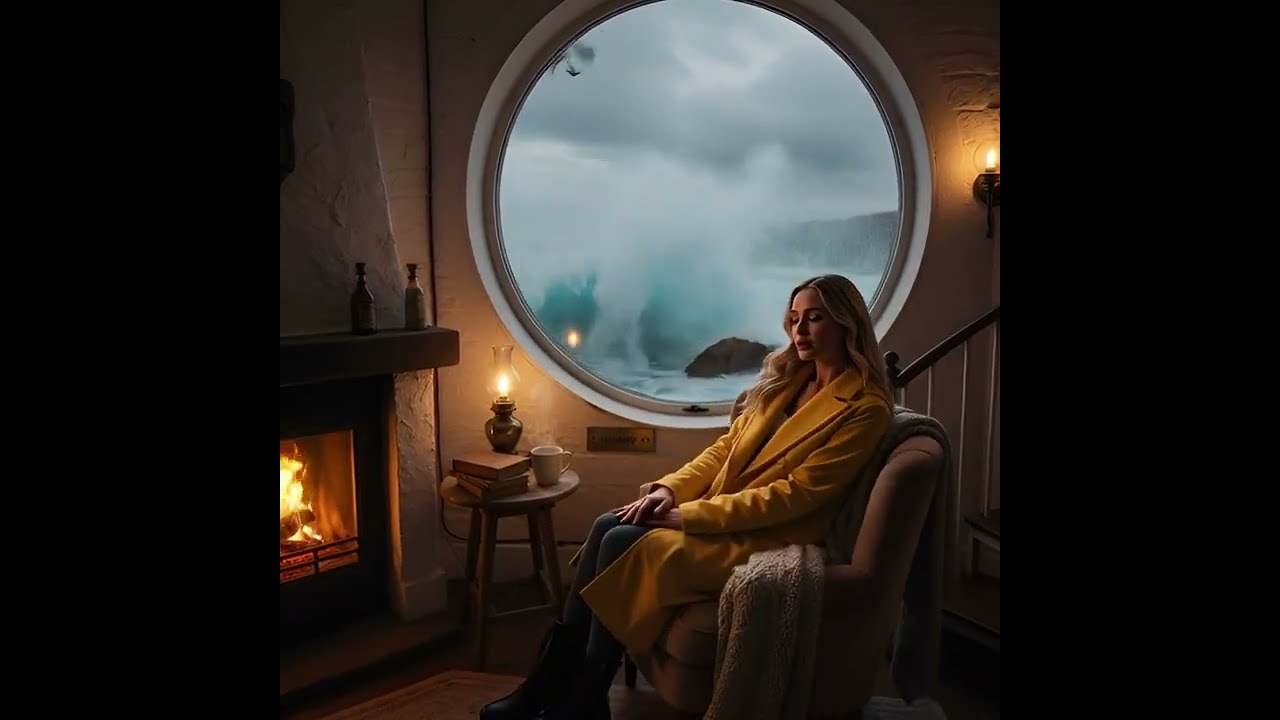 Surreale Nordsee: Einsamer Leuchtturm im Sturm 🌊 | Natur & Küstenzauber