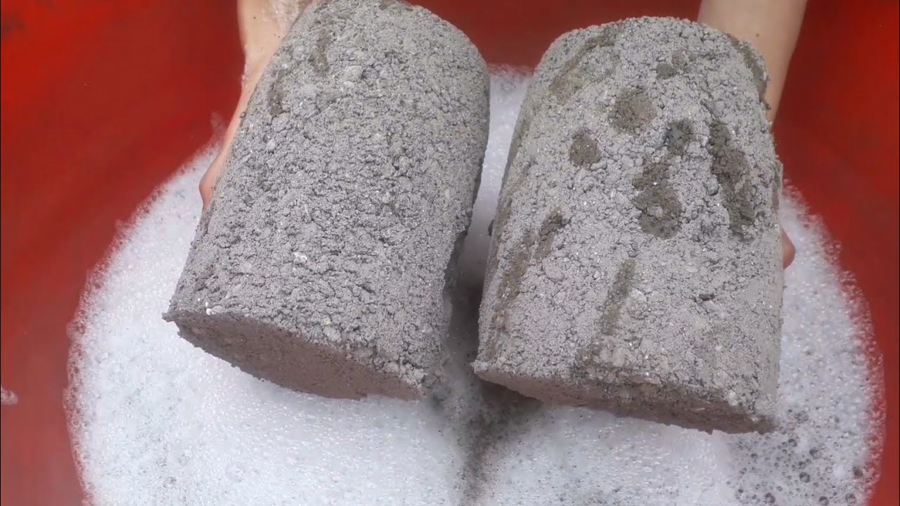 New bajri sand gritty shapes foamy water only wet crumbling video 💦😅🤤😴