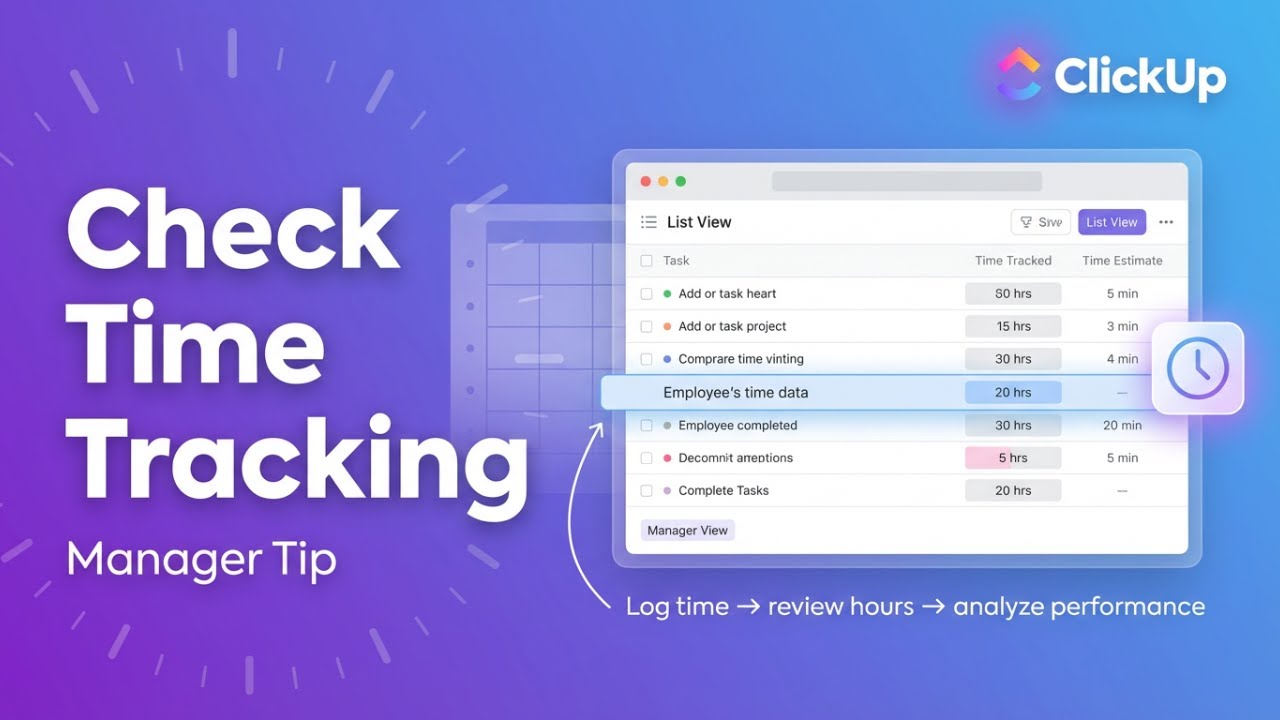 How to Check Employee Time Tracking in ClickUp | Manager & Team Lead Guide!