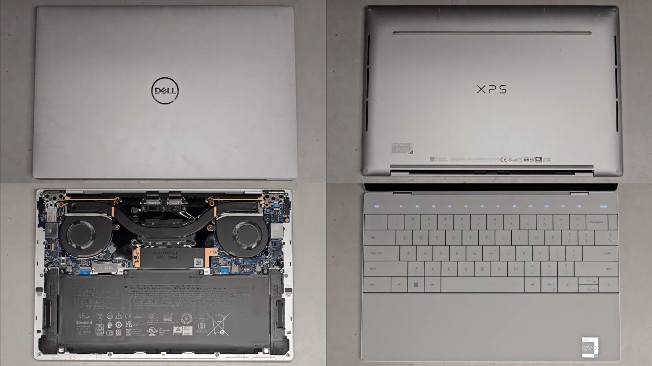 DELL XPS 13 Plus 9320 Disassembly (No RAM) SSD Hard Drive Upgrade Battery Replacement Repair