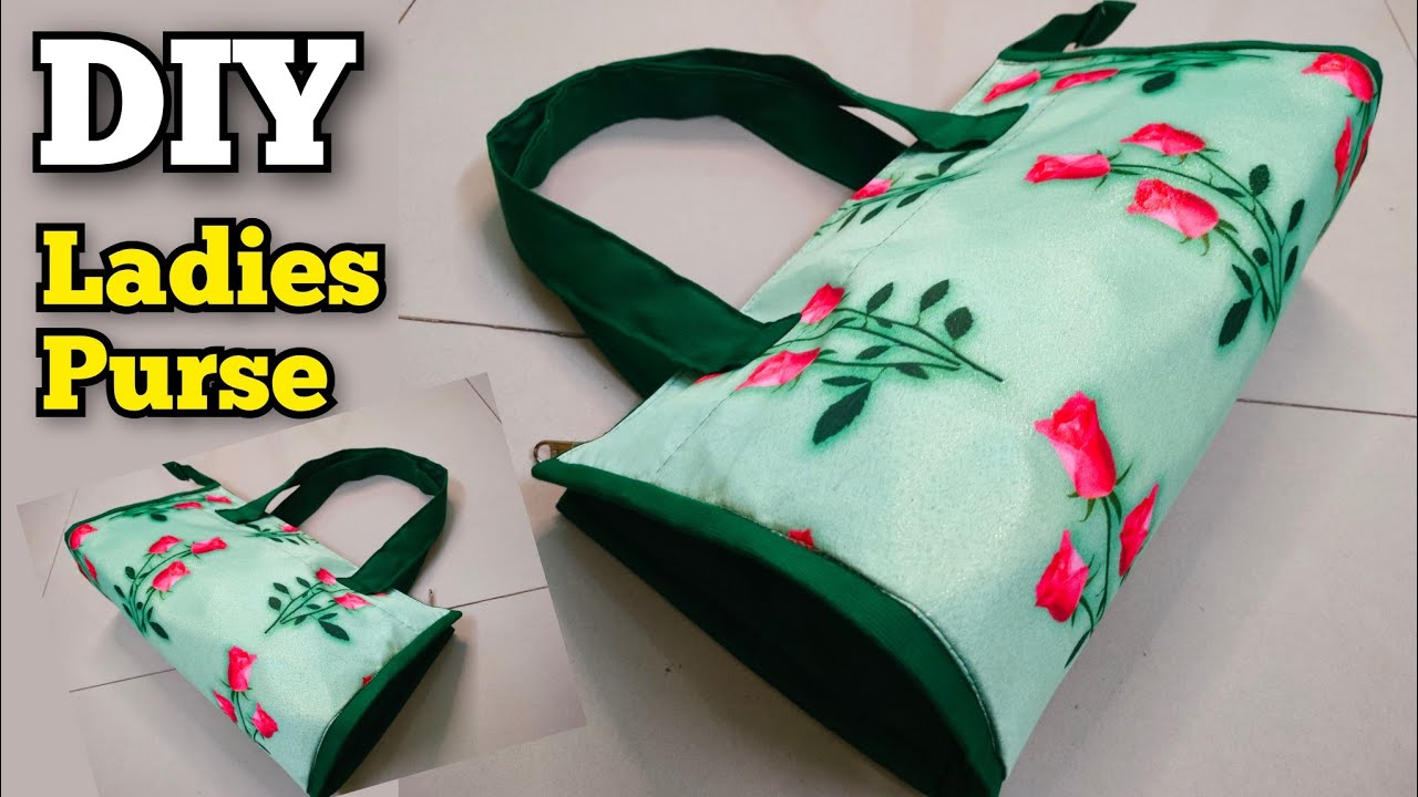 ⭐10 मिनट में बनाये ladies hand purse | bag cutting and stitching/ bag banane ka tarika/ ladies purse