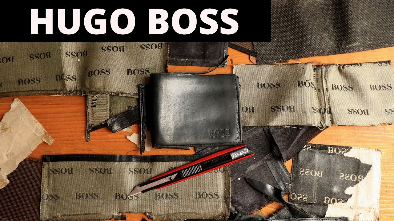 Am taiat un portofel HUGO BOSS. Din ce este facut?