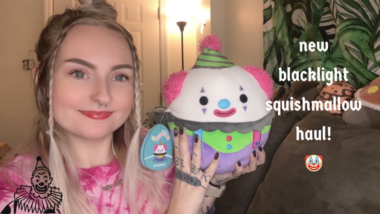 finding the entire squishmallow blacklight squad 🤡🦇 plus extra squish