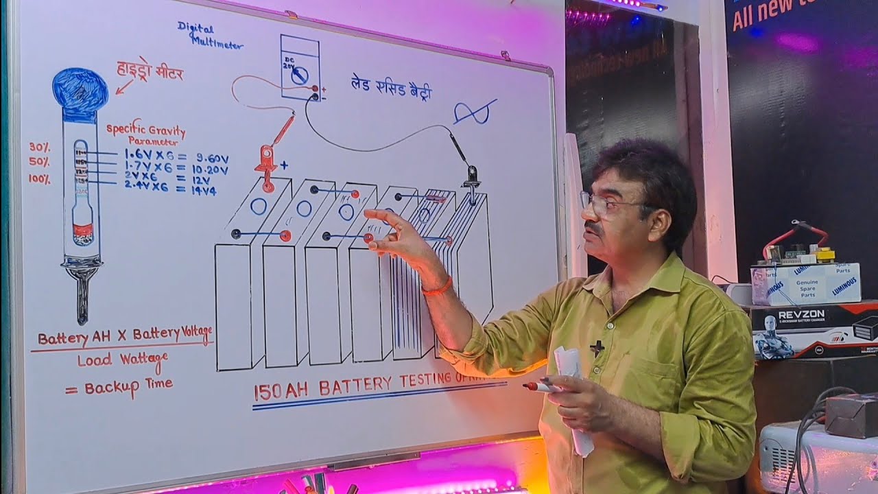 लेड एसिड बैटरी को कैसे चेक करें मल्टीमीटर से ? How to Check Inverter Battery ? By Hydrometer 🔥