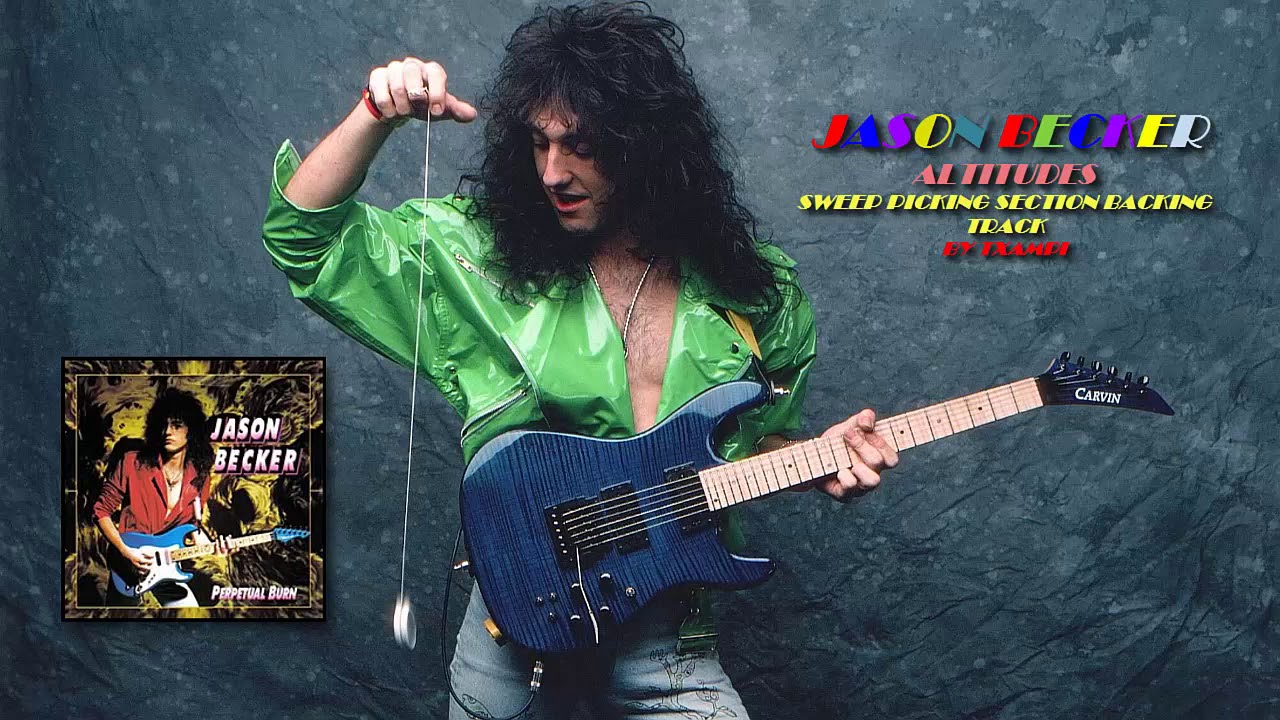 JASON BECKER - Altitudes Sweep Picking/Arpeggios Section Solo Extended Backing Track (10 Minutes)
