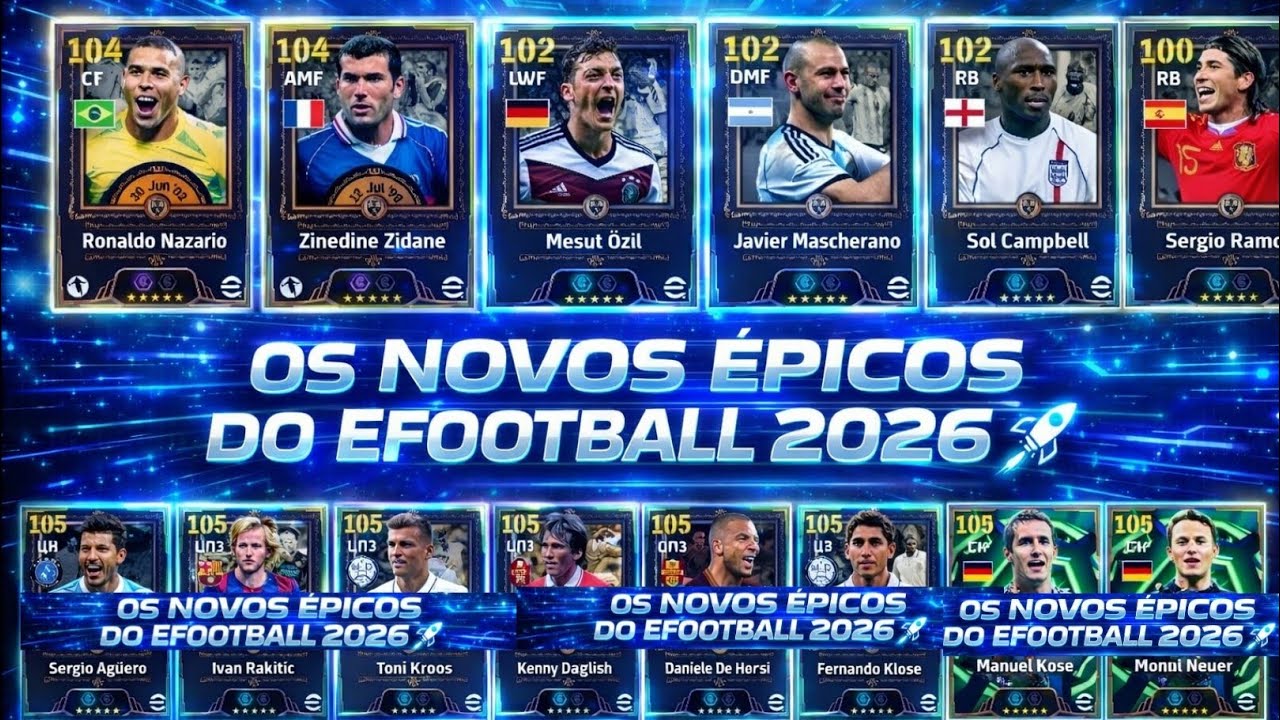 😱 OS NOVOS ÉPICOS INSANOS 🤯 NO EFOOTBALL 2026 🥳