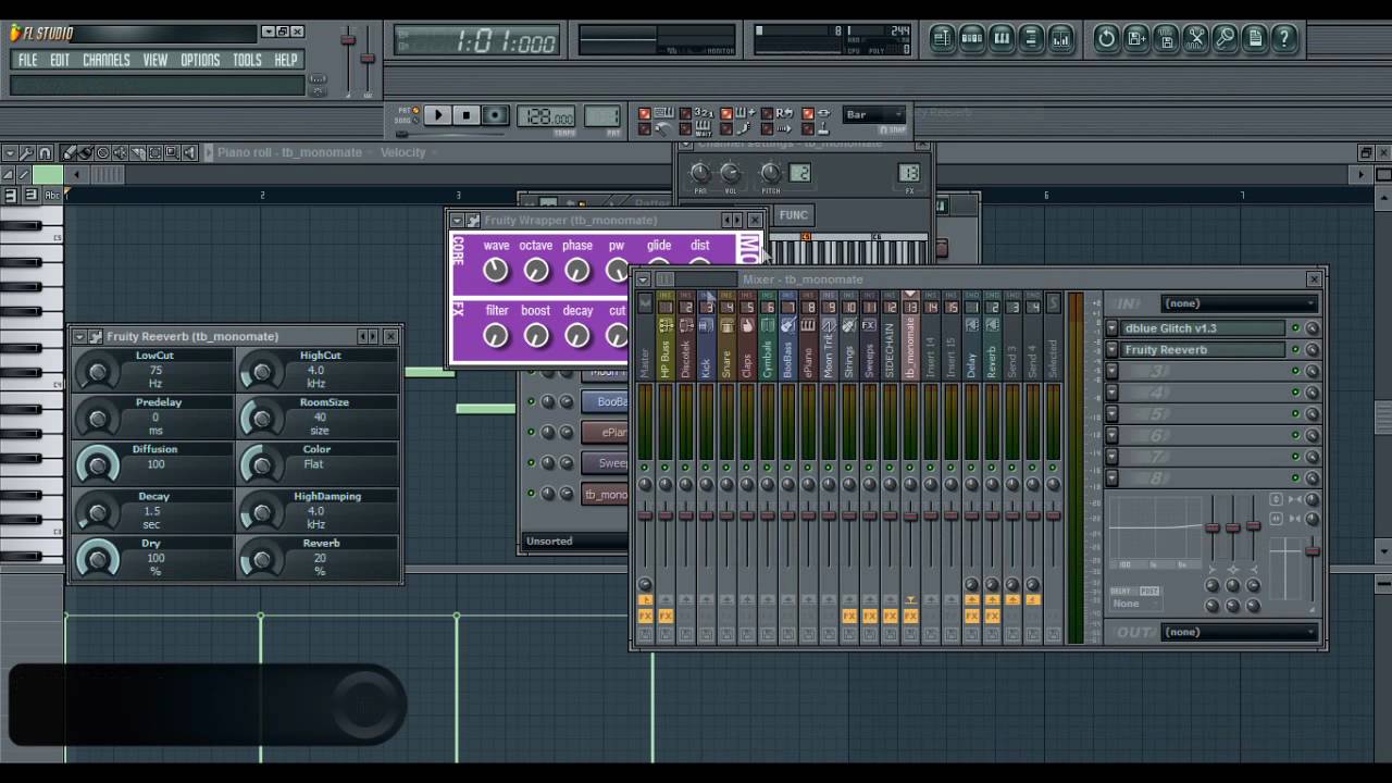 How To Make Dirty Electro Bass /w Fl Studio (Using Monomate)