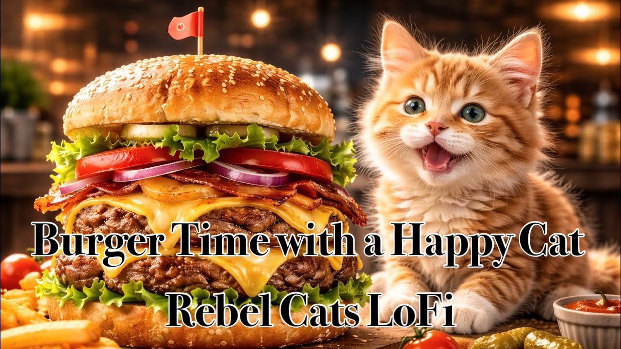 【Lo-Fi Quirky Music】Burger Time with a Happy Cat
