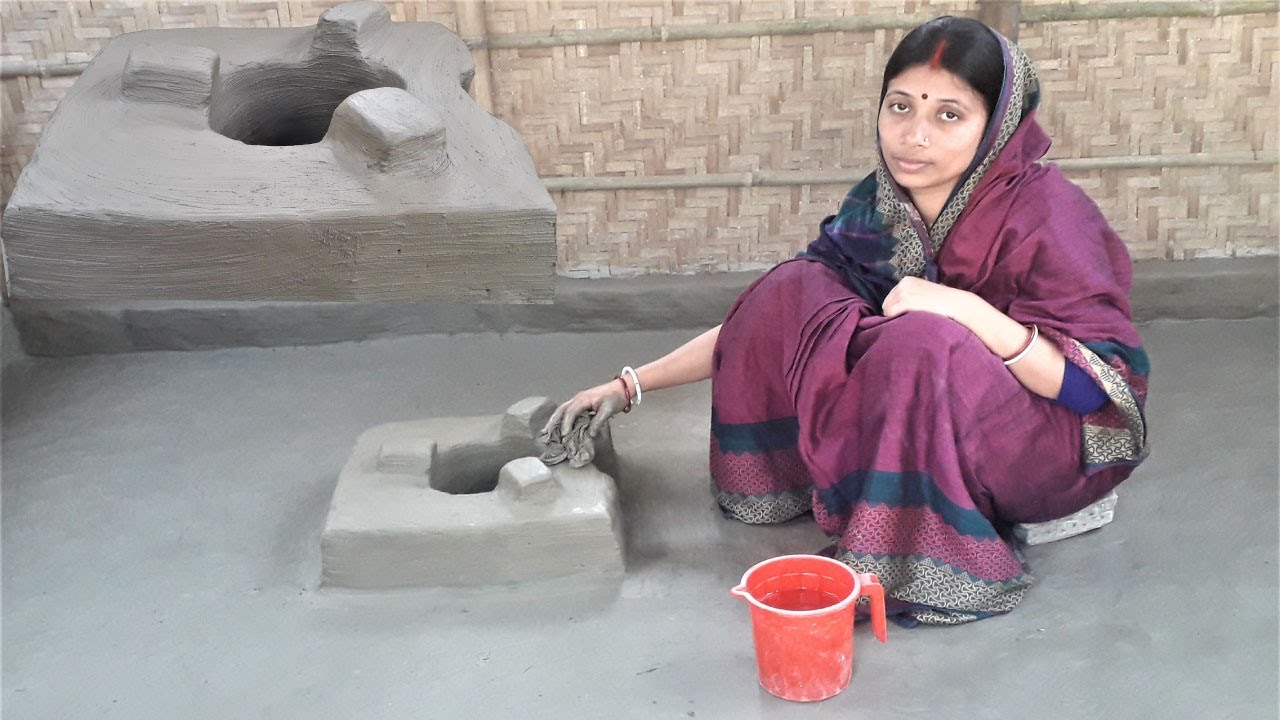 Making earthen ovens in earthen pots for cooking  মাটির হাড়ি দিয়ে সুন্দর মাটির চুলা তৈরি সহজ পদ্ধতি
