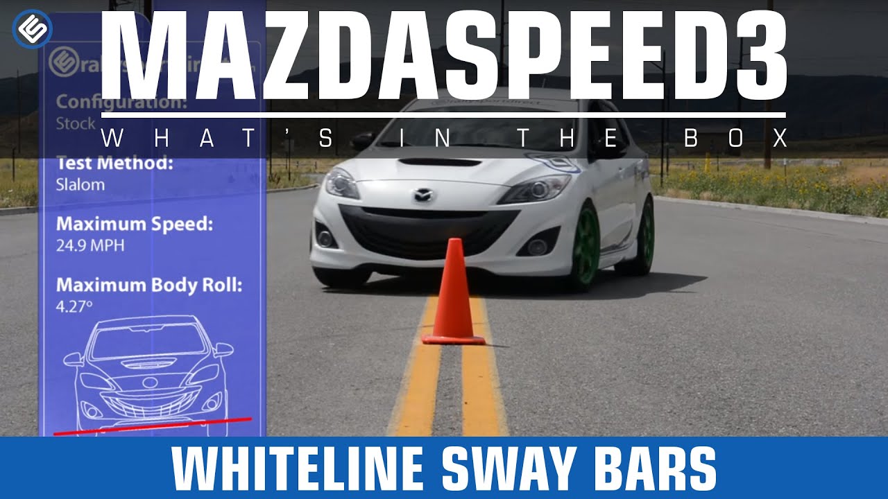 Mazdaspeed3 Suspension Test w/ Whiteline Sway Bars on Yurtle The Turtle!