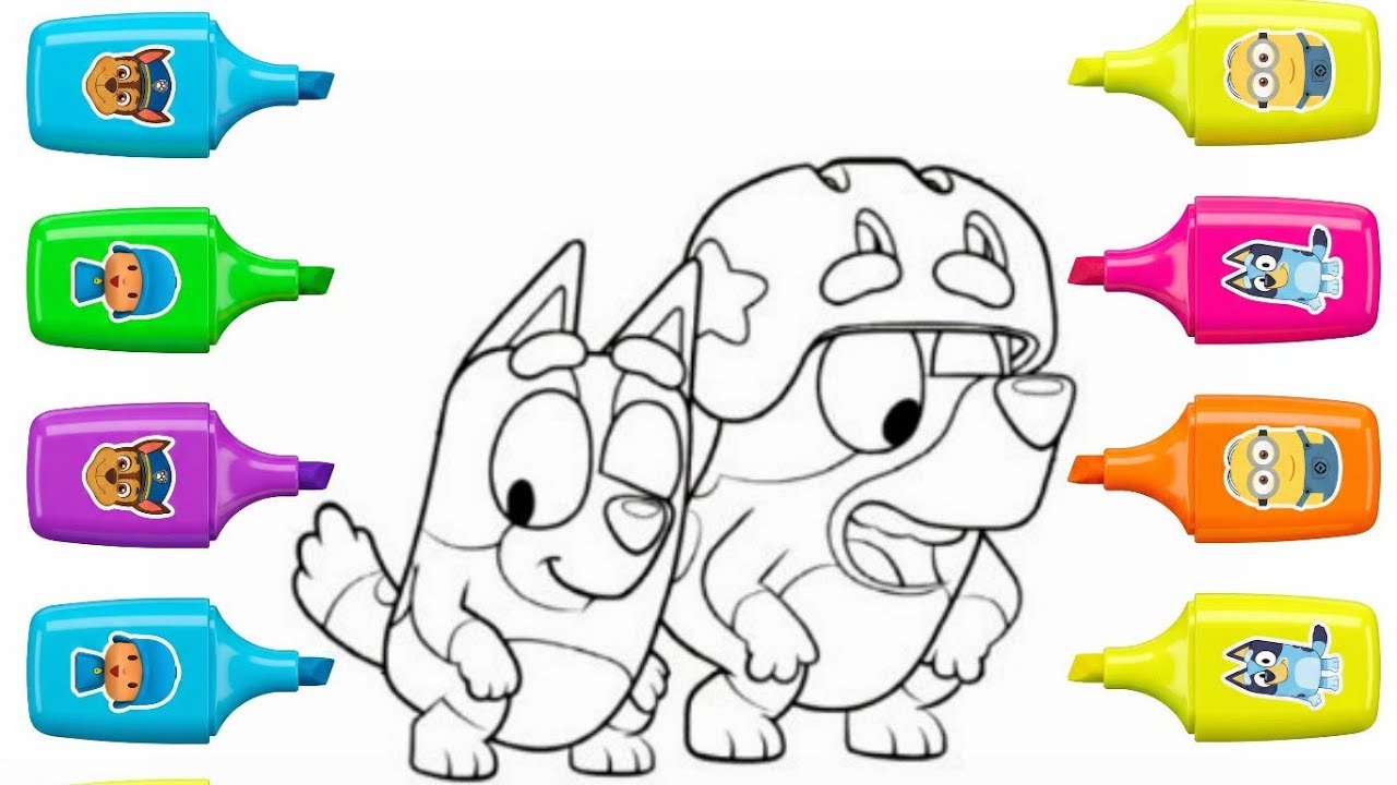 Easy Bluey Cartoon Drawing for Children ✏️