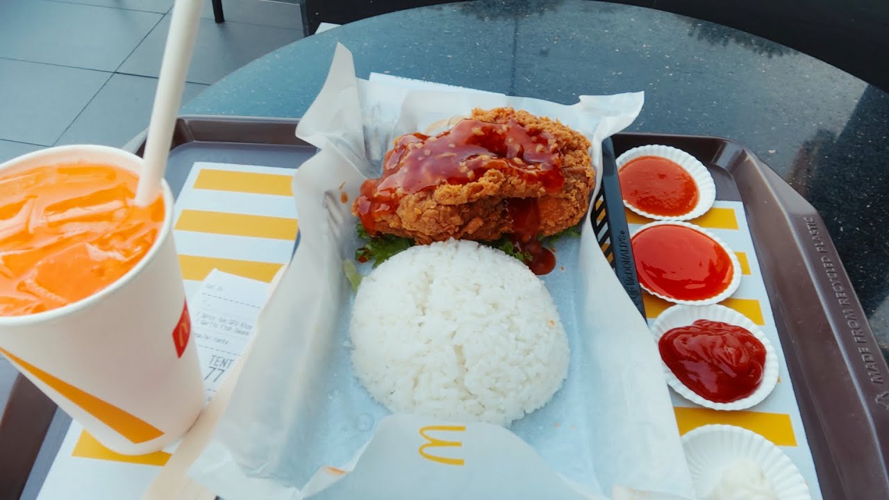 Trying Rice in Mc Donald's