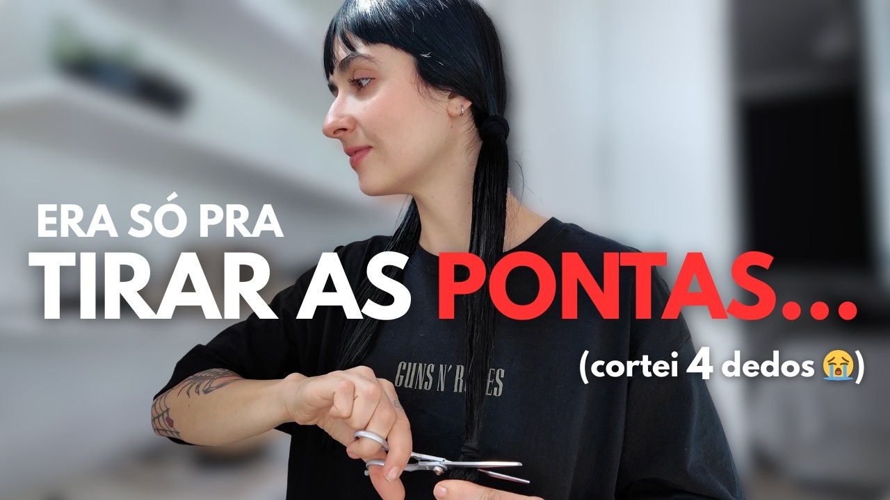 Cortei meu cabelo sozinha… e cortei mais do que devia 😭
