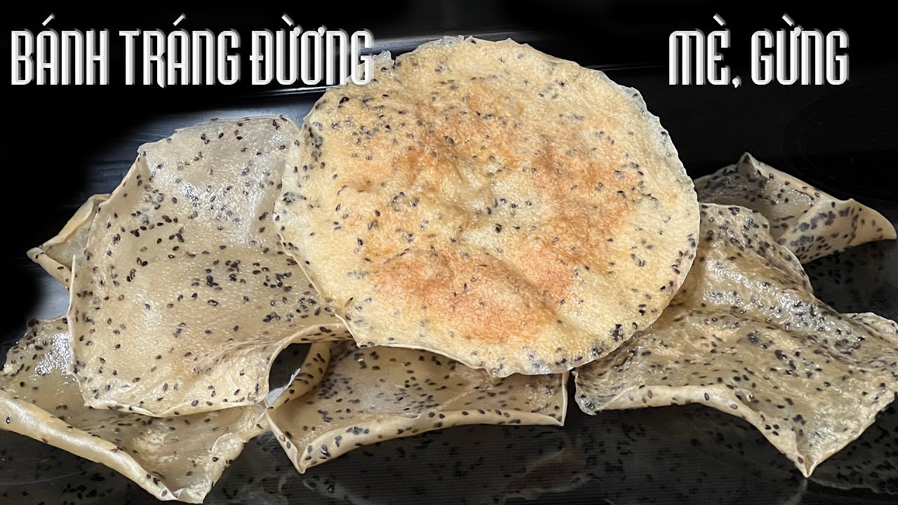 Bánh Tráng Đường Mè Gừng - Homemade Sweet Ginger Sesame Rice Cakes