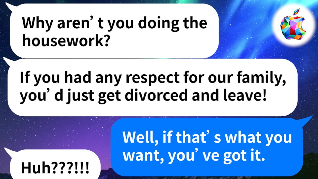 【Apple】My husband and inlaws insist I do all the housework by myself despite working fulltime...