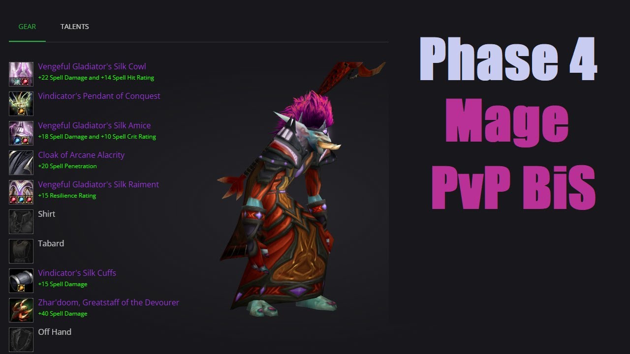 Phase 4 Mage PvP Gear Upgrades - TBC Arena Season 3!