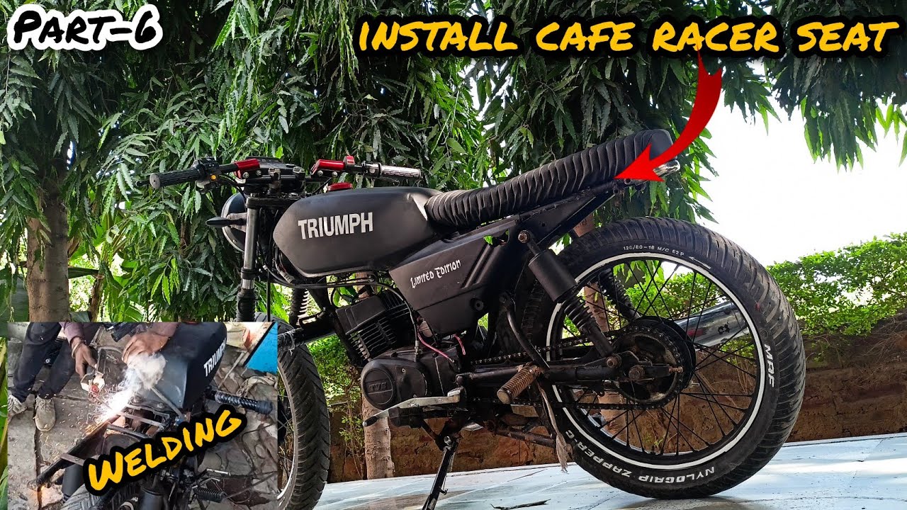 How to make cafe racer seat/modified suzuki max-100/part-6