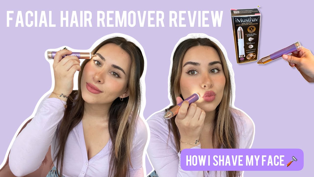Facial hair remover/ trimmer || shaving my face demo || iMustHav Amazon find