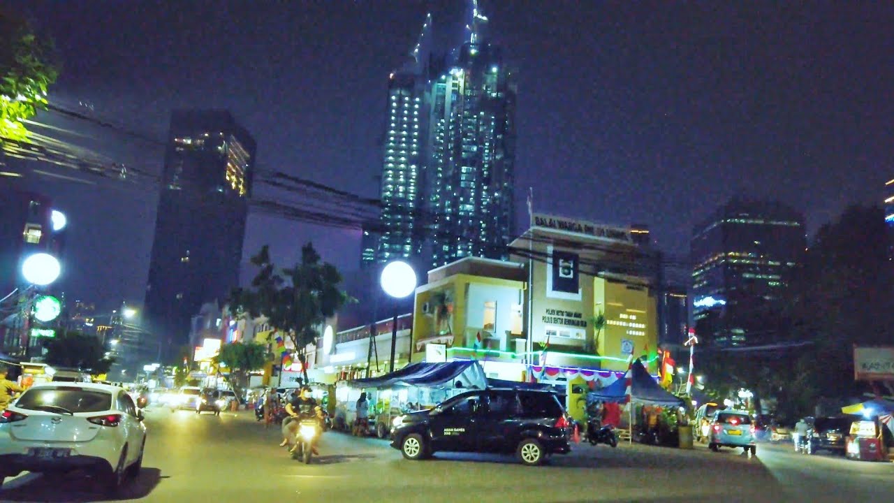 𝟰𝞳⁶⁰ MALAM HARI ❚ Menelusuri Jl Bendungan Hilir Tanah Abang Jakarta Pusat