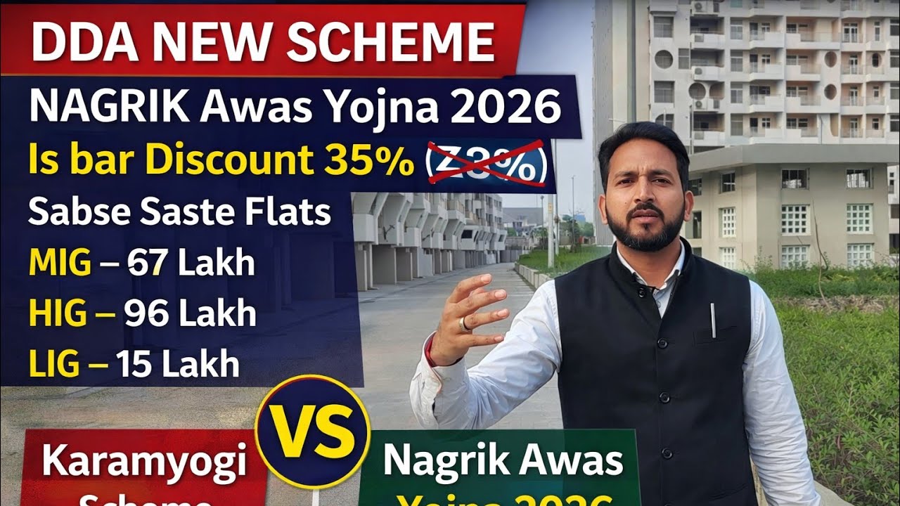 DDA Nagrik Awas Yojna 2026 | MIG 67L, HIG 96L, LIG 15L | Karamyogi vs Nagrik | Booking 28 Jan