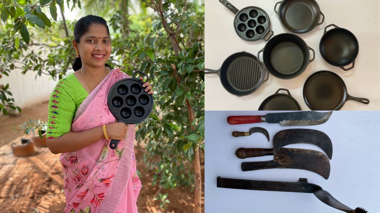 Cast iron cookware | Amazon shopping Haul | How to season, cook and maintain | Wrought iron Knives