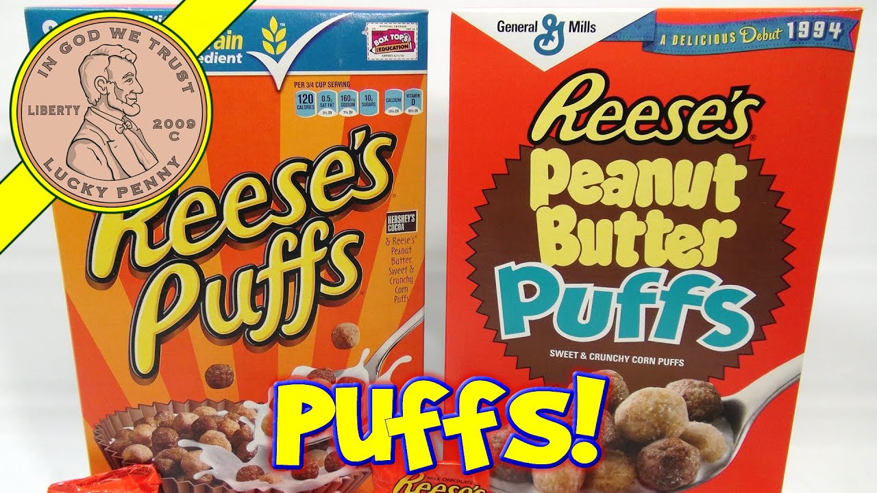 Reese's Peanut Butter Puffs 1994 Retro Cereal Box...Tasty!