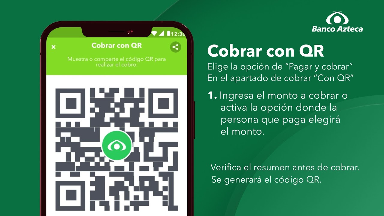 Cobrar con la App de Banco Azteca usando QR