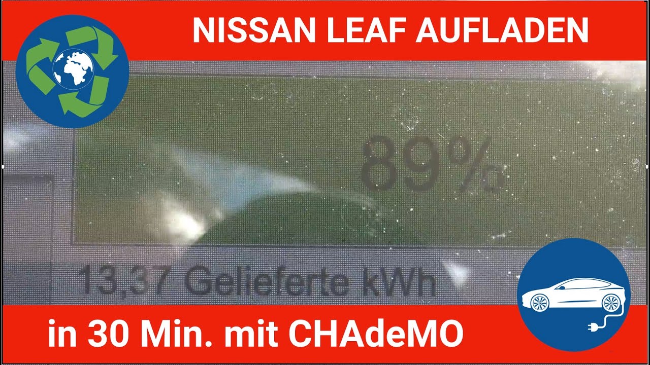 NISSAN LEAF AUFLADEN IN 30 MINUTEN mit CHAdeMO