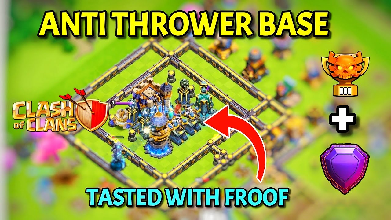 BEST Th18 Legend Base Link | Th18 Anti Thrower Bases for 1 STARS Th18 War Base Layout Clash of clans