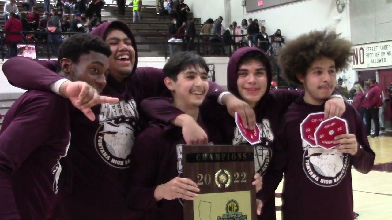 Fontana High School basketball team wins CIF title - 2022