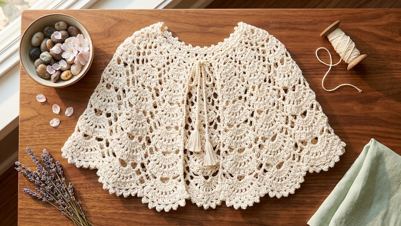 #65 Crochet collar - Part 1(아이 케이프)