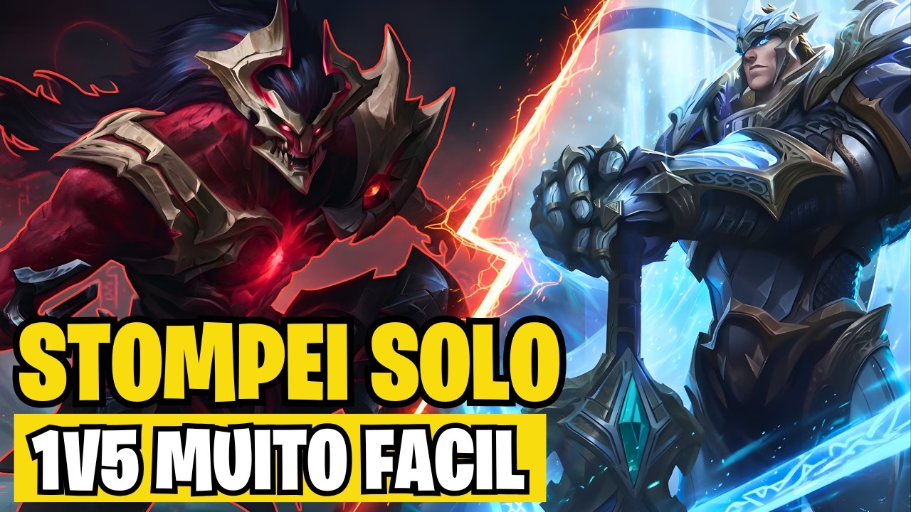 BOTEI o TIME INIMIGO INTEIRO PRA CORRER | TRYNDAMERE vs GAREN