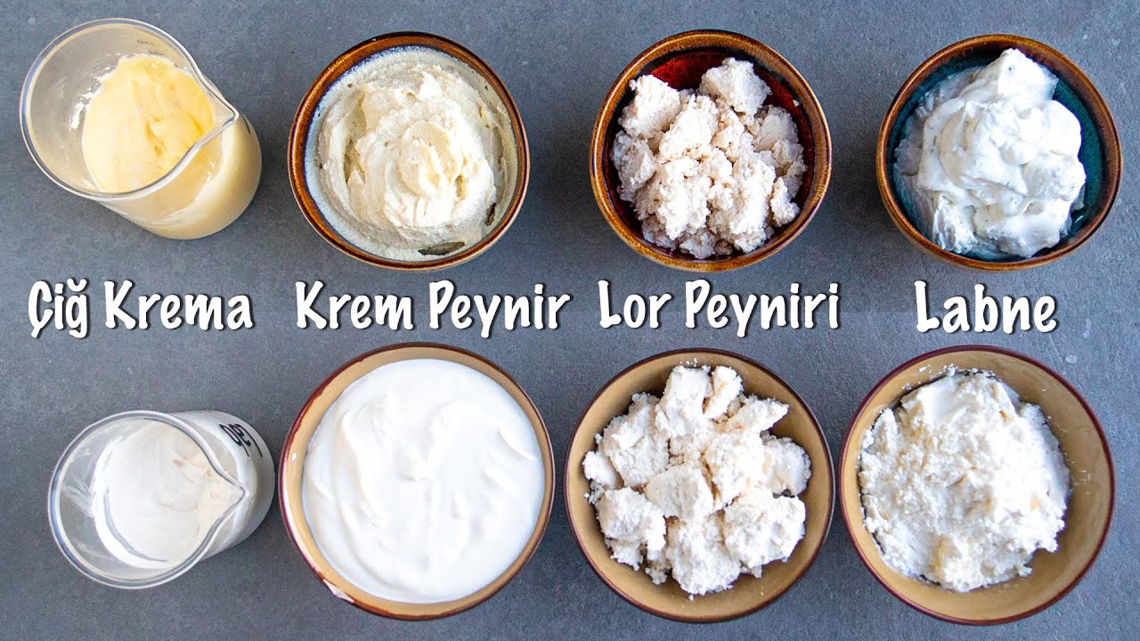 Market Ürünlerine Evde Alternatifler! Çiğ Krema | Krem Peynir | Labne | Lor Peyniri | Mutfak 101 #1