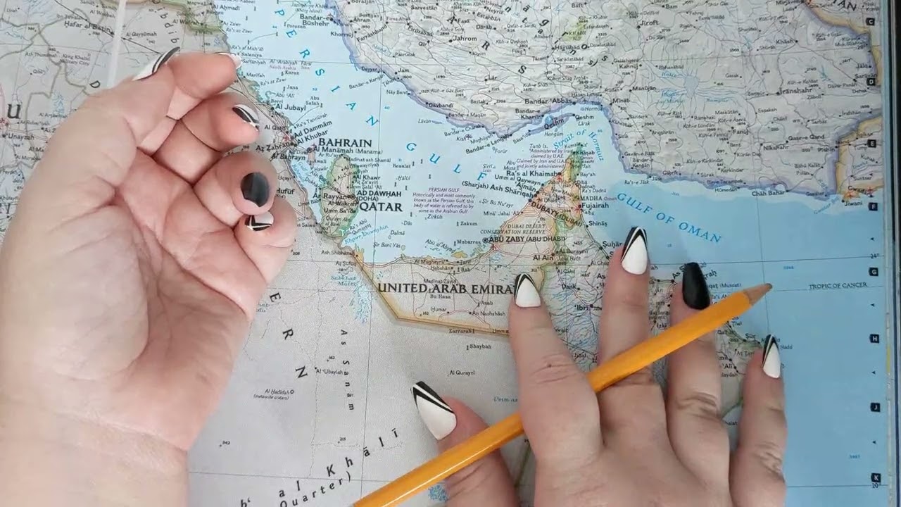 ASMR ~ Abu Dhabi, UAE History & Geography ~ Soft Spoken Map Tracing Google Earth