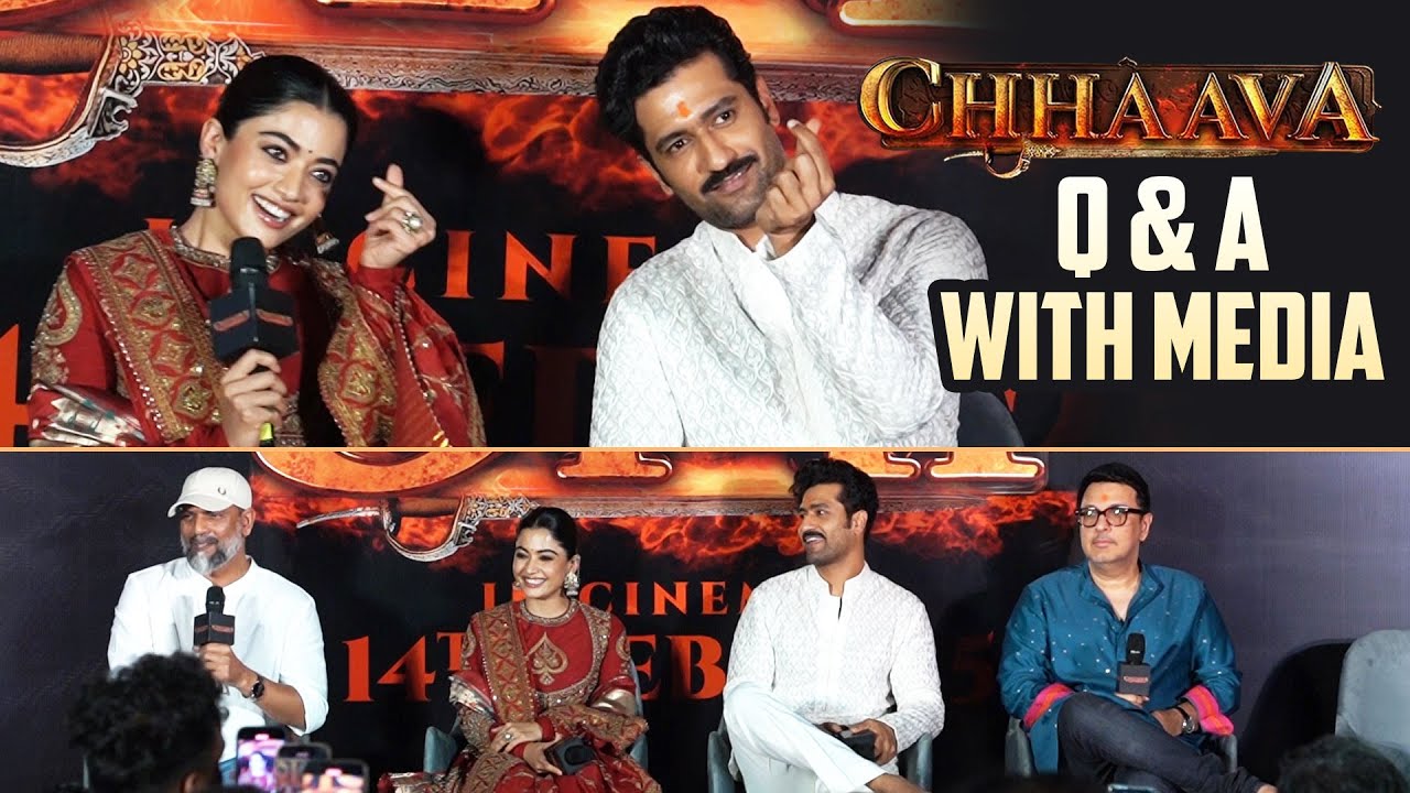 Vicky Kaushal, Rashmika Mandanna and Chhaava Movie Team Q & A With Media | Chhaava Trailer Launch